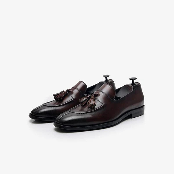 Mens Loafer Cowhide Tassel