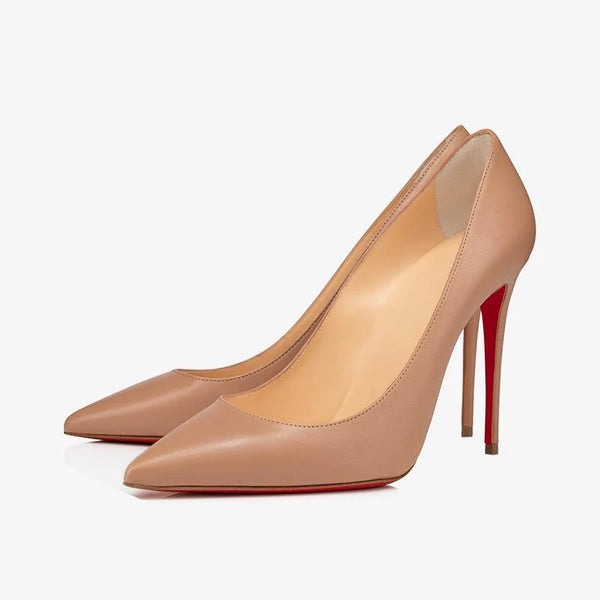 Nude Leather Sporty Pump 100mm