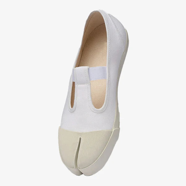 Cotton Canvas Split-toe Sneakers