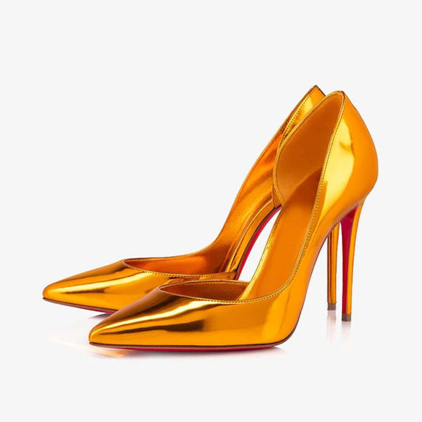 Gold Patent Leather Pump