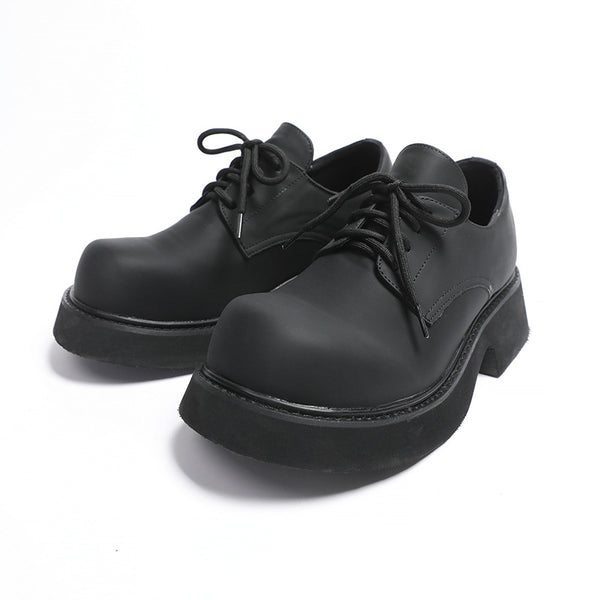 Men's big toe height-increasing leather shoes