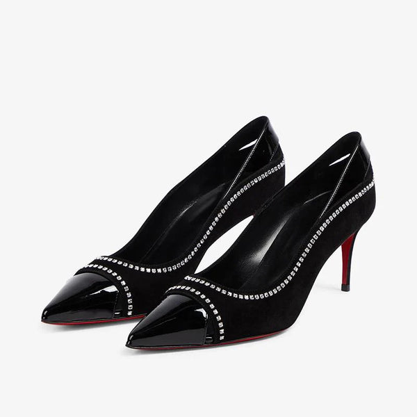 Eye-catching Black Leather Pump