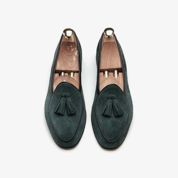 Mens Tassel Loafer Cowhide Slip-On