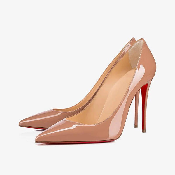 Nude Patent Leather Pointed 100mm