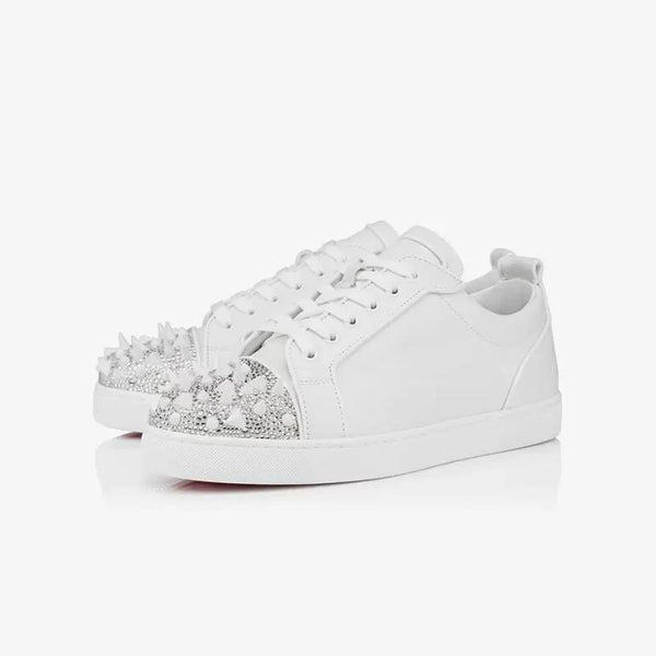 Leather Spikes Studded Sneakers