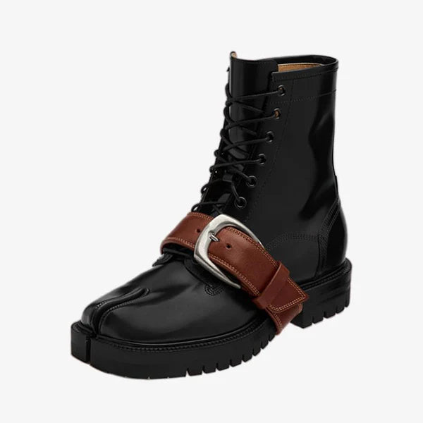Split-toe Ankle Boots with Combat Belt Unisex