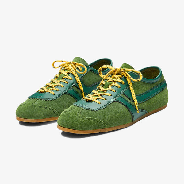 Vibrant Green Suede Sneakers