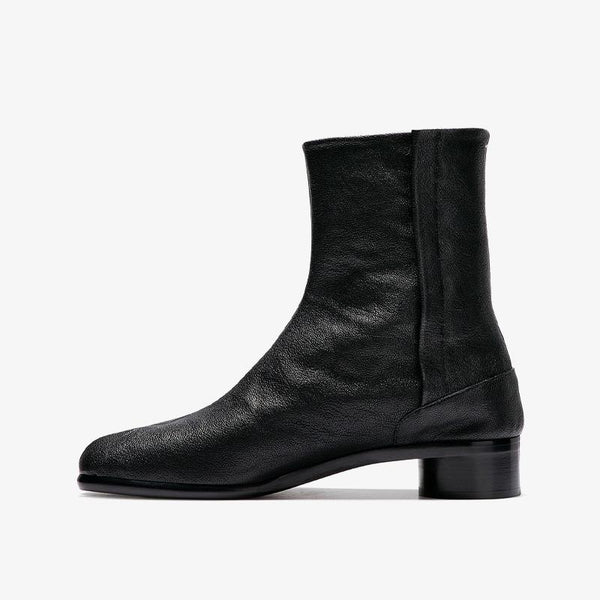 Grained Leather Boots 30 mm Heel Unisex