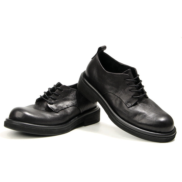 Men's black retro derby shoes