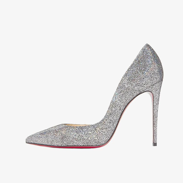 Metallic Coated Leather Pumps