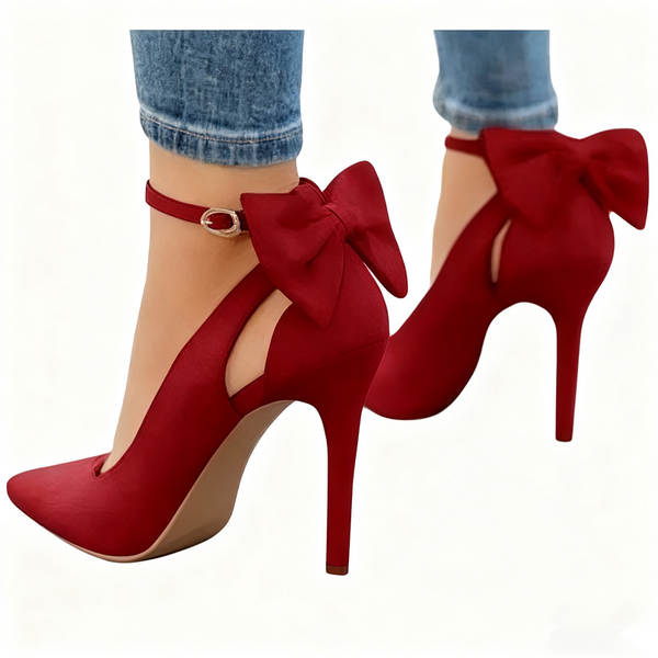 Bow Pointed Toe Stiletto Heels