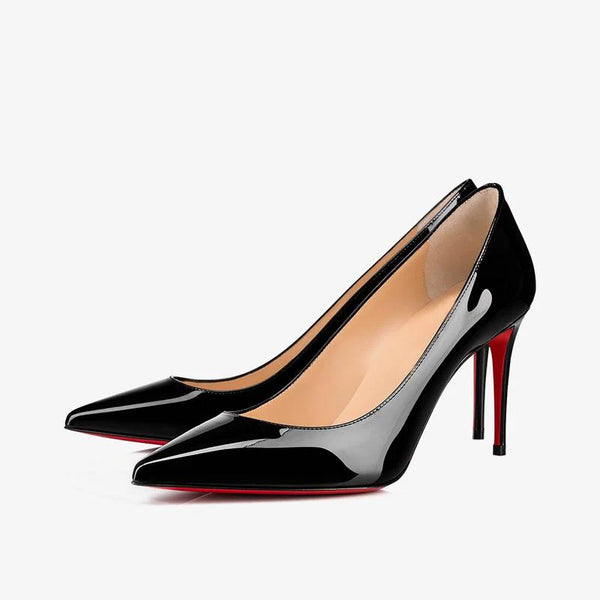 Patent Leather Pointed Pumps 80 mm Heel