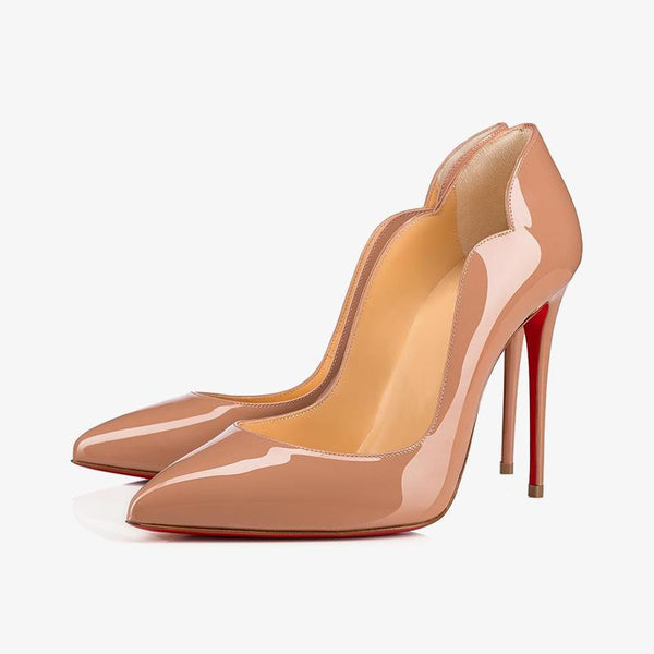 Glossy Nude Patent Leather Stiletto
